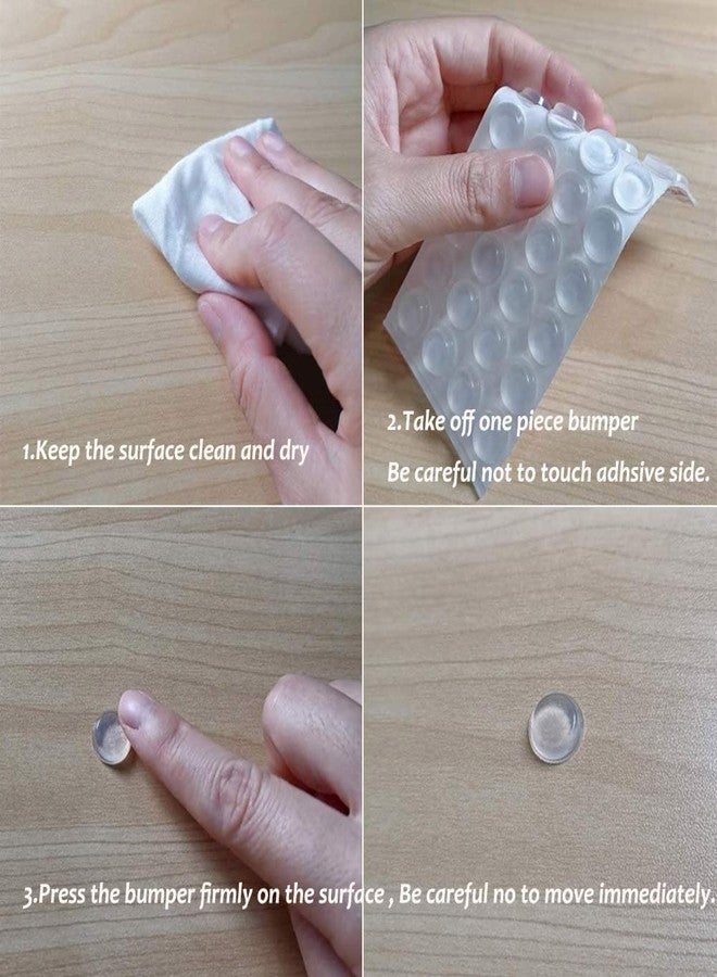 دروبوسيل مصدات أبواب DROPOSALE، وسادات لاصقة شفافة، سدادات للخزائن، مصدات مطاطية للأدراج والخزائن وألواح التقطيع والأسطح الزجاجية وإطارات الصور وأثاث المطبخ (100) - Image 2